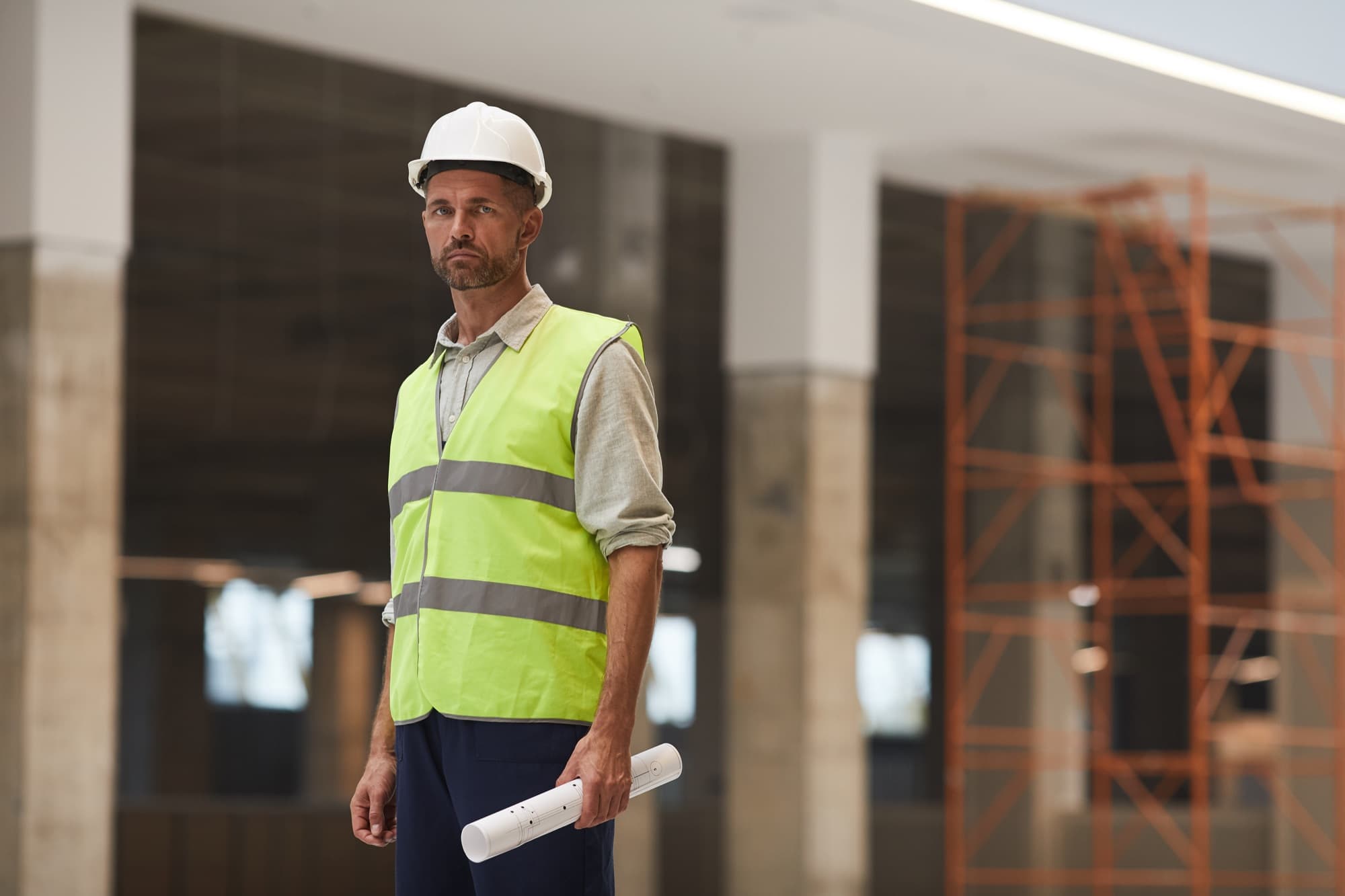 Construction professionals on site